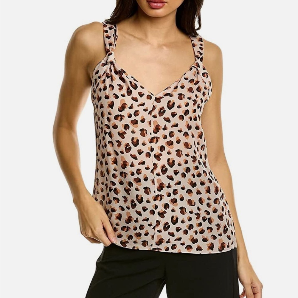 Theory Sleeveless V-Neck Top in Silk